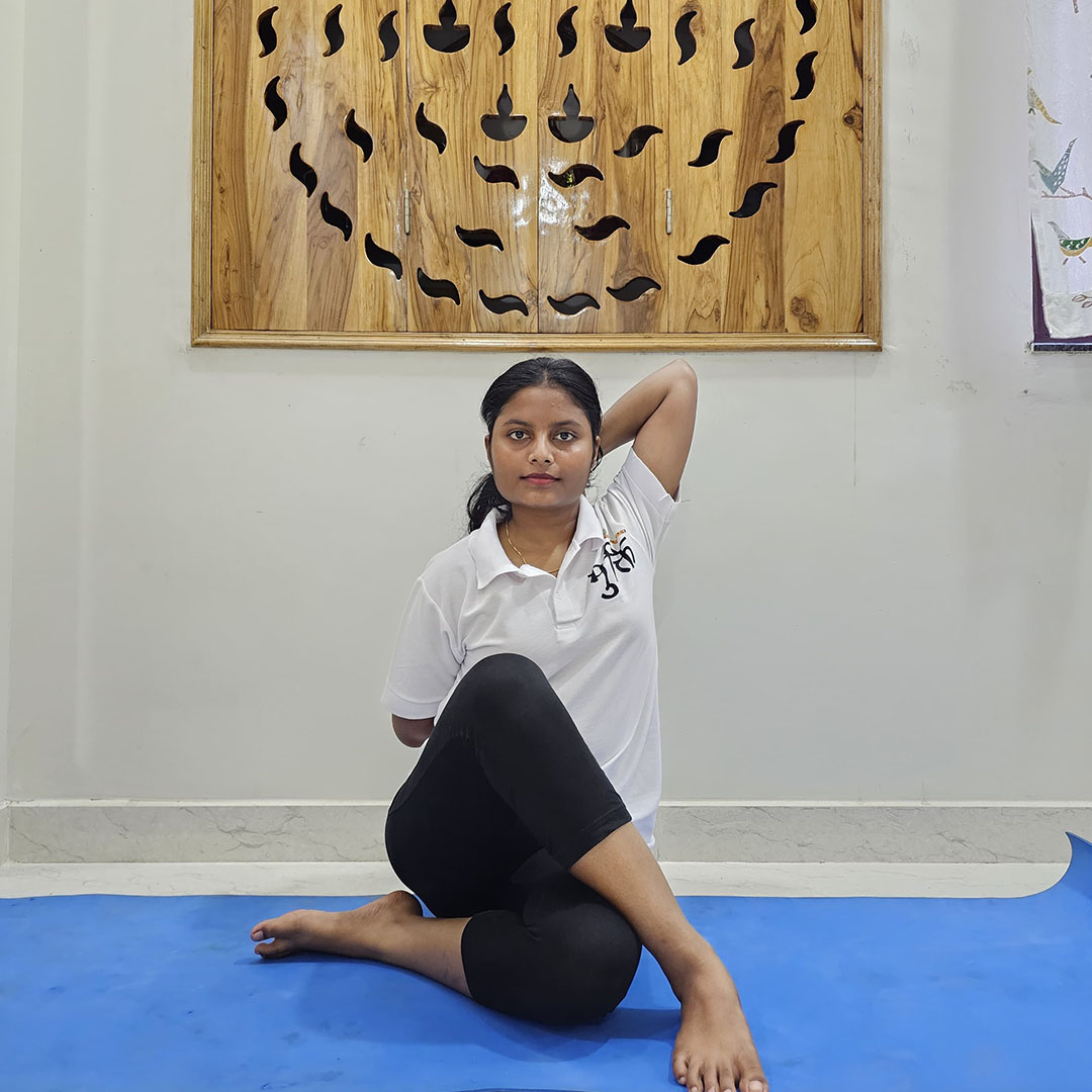 Seated yoga posture