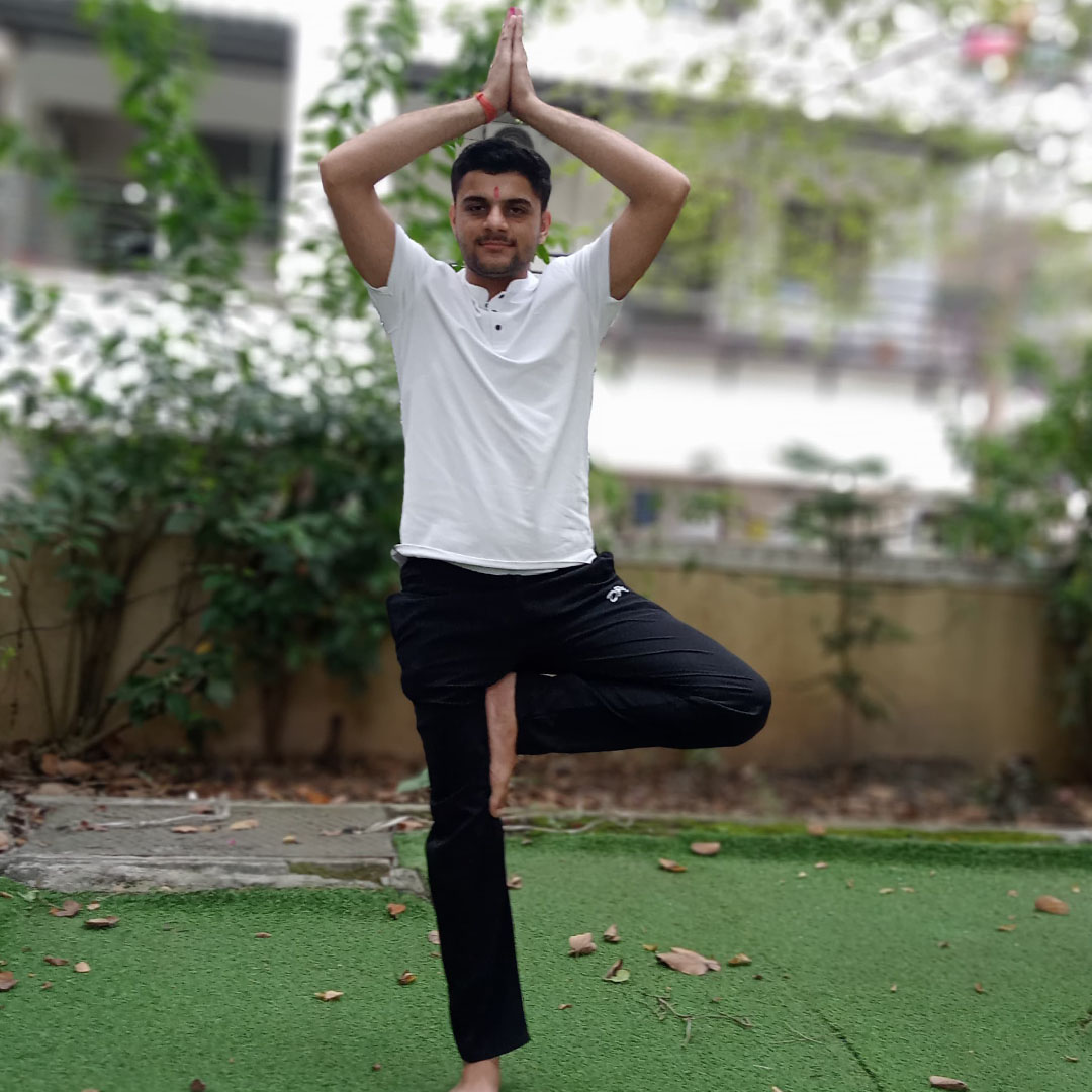 Vrksasana yoga practice