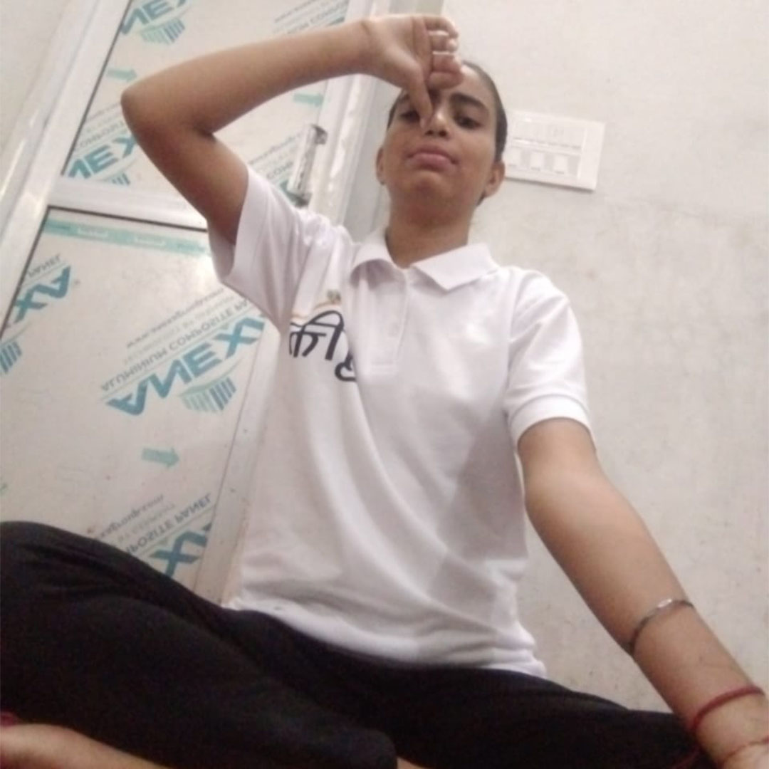 Forward fold yoga practice